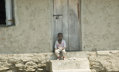 Image showing Boy sitting