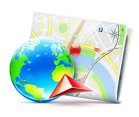 Image showing Global navigation concept 