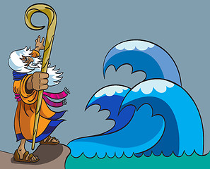 Image showing Moses and Red Sea