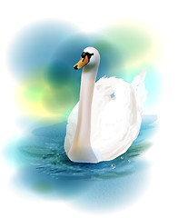 Image showing illustration of the white swan