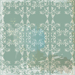 Image showing Green  vintage background  in scrapbook style