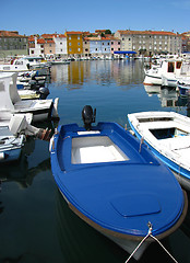 Image showing Boats in Mediterranean harbour