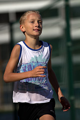 Image showing Very young runner