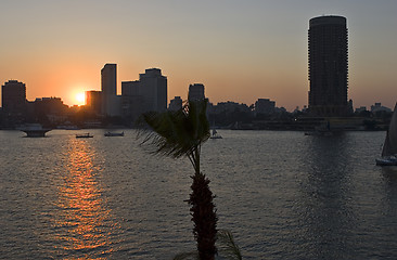 Image showing Sunset by the Nile