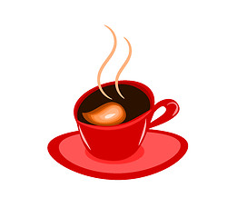 Image showing Red coffee cup