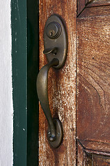 Image showing knocker and wood