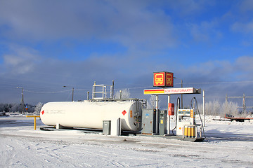 Image showing Diesel Fuel Dispenser at Filling Station