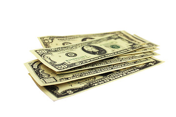 Image showing dollar banknotes isolated on a white background