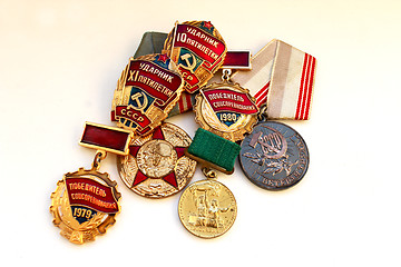 Image showing The Soviet medals for valorous work