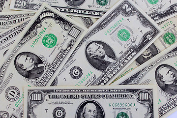 Image showing many different dollar banknotes