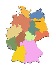 Image showing map of Germany with regions