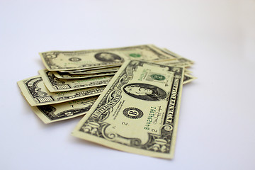 Image showing dollar banknotes isolated on a white background