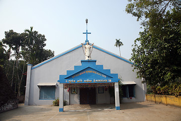 Image showing The Catholic Church in Kumrokhali, West Bengal, India