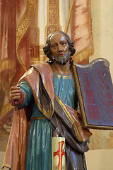 Image showing Moses holding the Ten Commandments