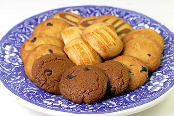 Image showing Plate with fancy biscuits