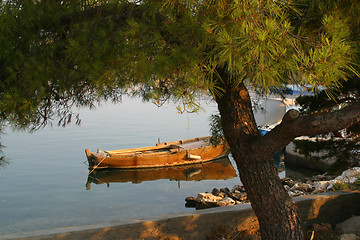 Image showing Old rowing boat