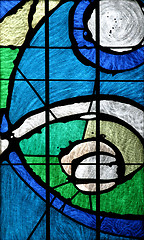 Image showing Stained glass church window