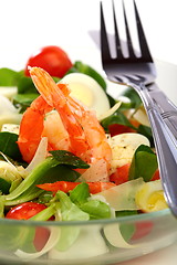 Image showing Seafood salad closeup.