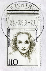 Image showing Marlene Dietrich Postage Stamp