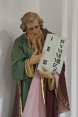 Image showing Moses holding the Ten Commandments