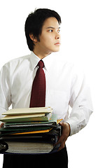 Image showing Busy businessman