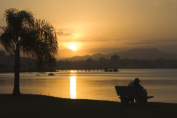 Image showing Romantic sunset