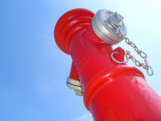 Image showing Red fire hydrant