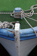 Image showing Rope of boat knotting