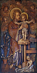 Image showing Saint Joseph holding baby Jesus