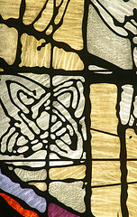 Image showing Stained glass church window