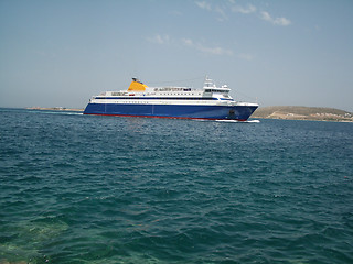 Image showing blue ferry