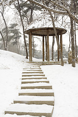 Image showing Wooden pavilion

