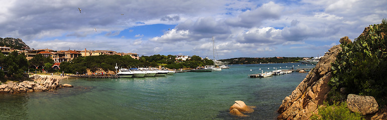 Image showing Panoramic view of the city of Porto Rotondo in Sardinia