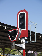 Image showing Old style railway signal