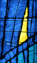 Image showing Stained glass church window