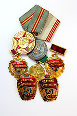 Image showing The Soviet medals for valorous work