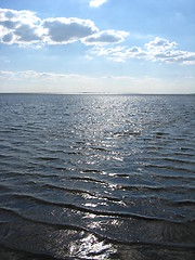 Image showing panorama of the everning sea