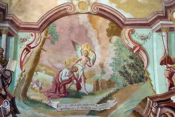 Image showing Frescoes with scenes of the Passion of Jesus