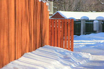 Image showing Street in sunny winter day