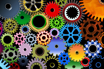 Image showing Color gears