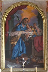 Image showing Saint Joseph holding baby Jesus