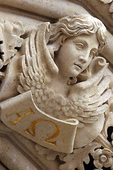 Image showing Angel on the portal of Zagreb cathedral