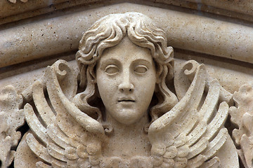 Image showing Angel on the portal of Zagreb cathedral