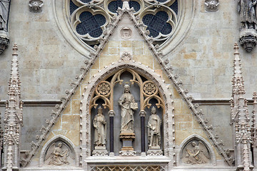 Image showing Entrance portal of the Zagreb cathedral