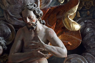 Image showing Statue of Jesus with crossed hands