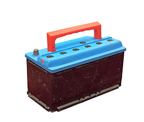 Image showing car battery over white