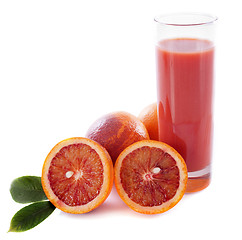 Image showing blood orange and juice