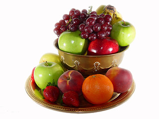 Image showing Fruit Bowl on White