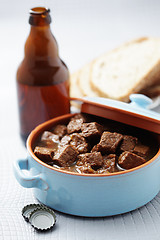 Image showing goulash with beef and beer