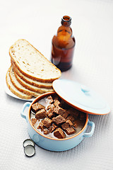 Image showing goulash with beef and beer